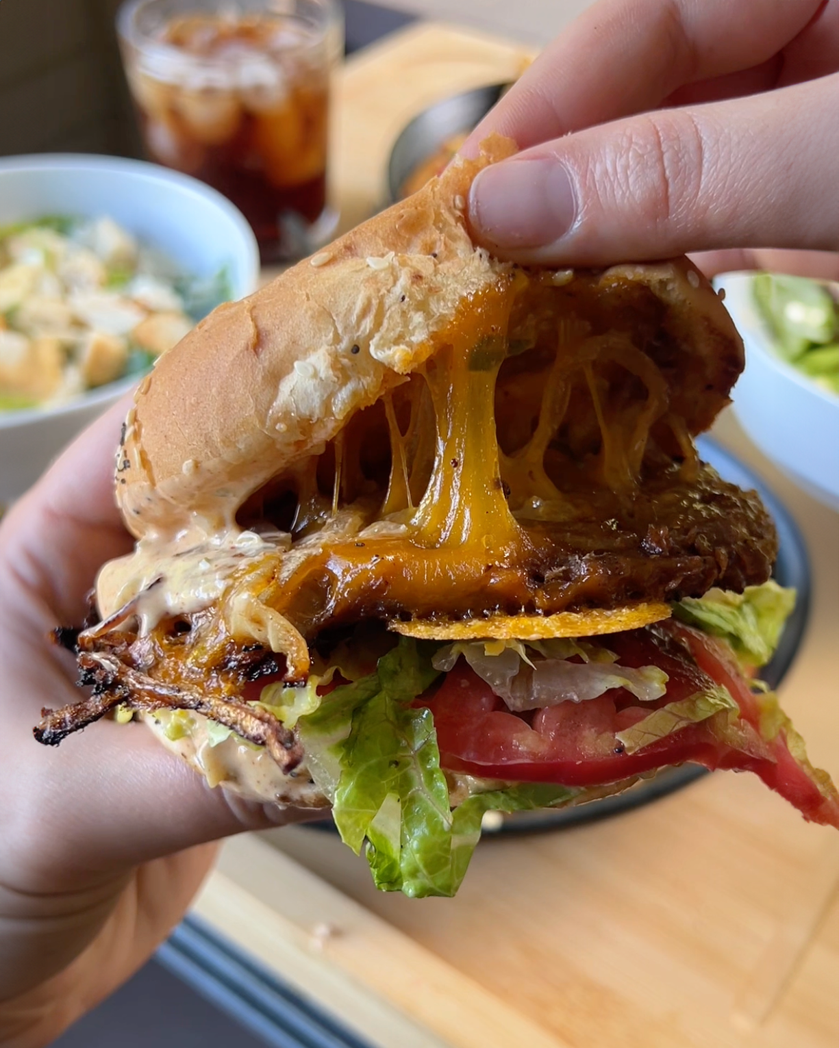 Grilled Onion Smash Burger 